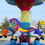 3 figure amusement carousel for sale