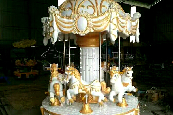 6 seats mobile carousel hor se ride auitable for mall, store, portable business