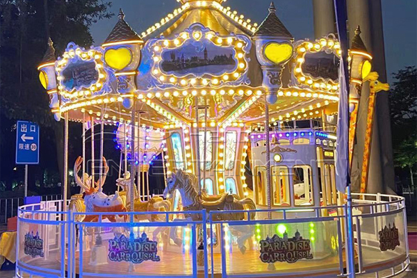 Antique Carousel Rides with Colorful LED lights for Kids