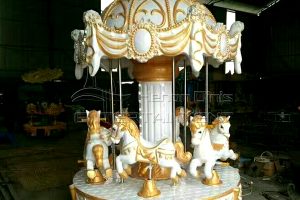 Dinis coin fiberglass six players carousel horse for sale