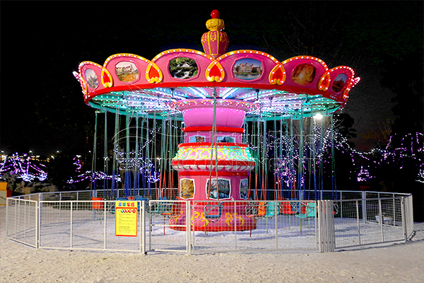 Luxury fair Swing Carousel with Colorful LED Lights