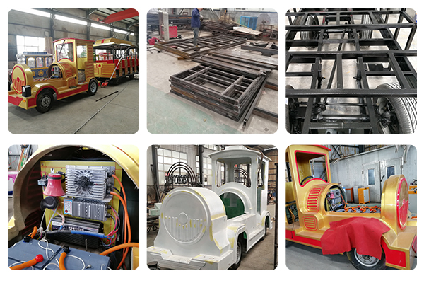 trackless train production process in Dinis